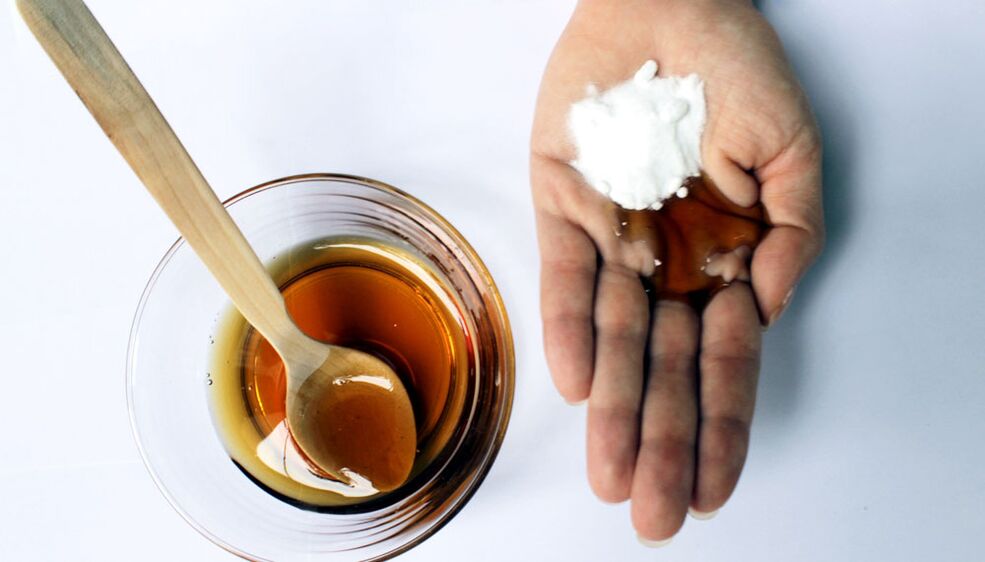Soda e unguento al miele